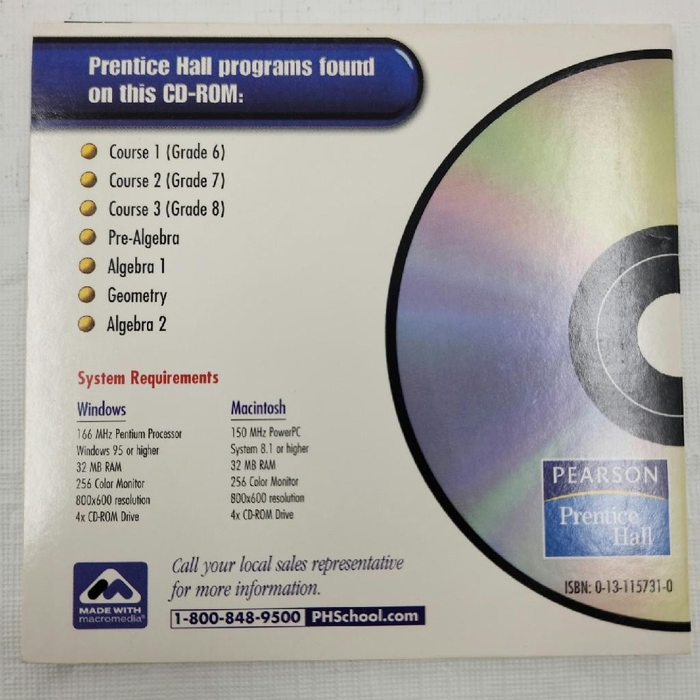Technology Preview for Prentice Hall Mathematics, Grades 6-12 CD-ROM