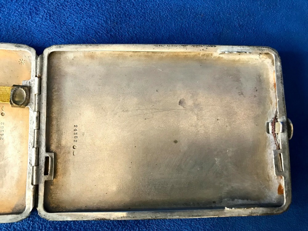 Antique Enamel on Sterling Silver Cigarette Case