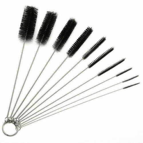 Nylon Straw Brush Cleaner Bottle Tube Pipe Small Long Cleaning 10Pcs Set USA Lot