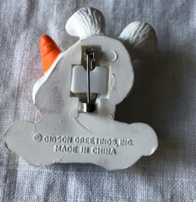 Vintage Easter Pin Bunny Gibson Rabbit Brooch