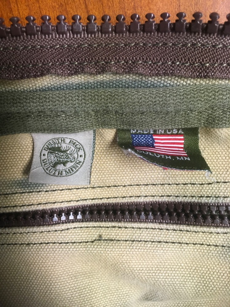 Duluth Pack Canvas Backpack Leather Straps USA Vintage