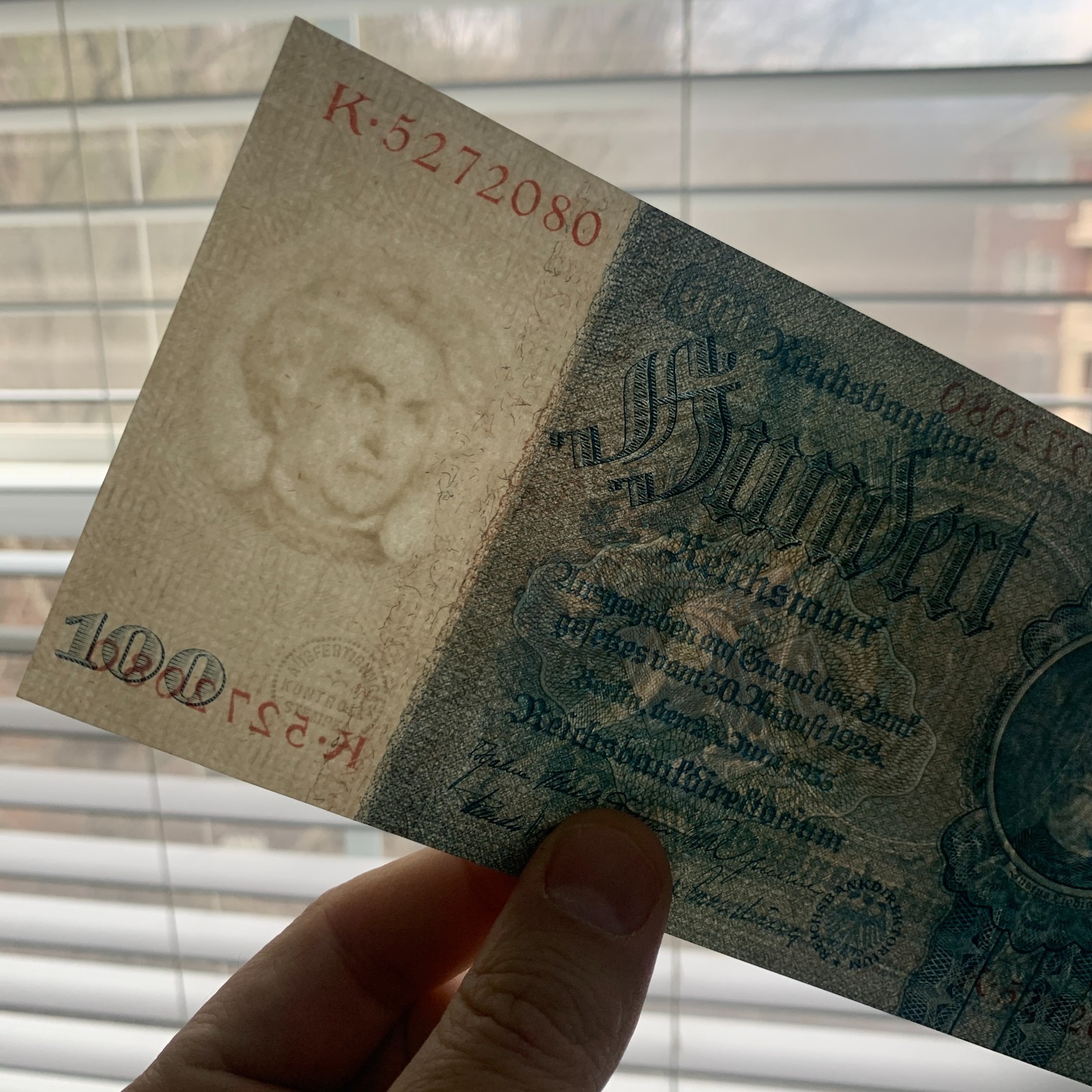 100 NAZI GERMAN Mark SWASTIKA Banknote (1935) P183 WWII, WW2 Currency Money