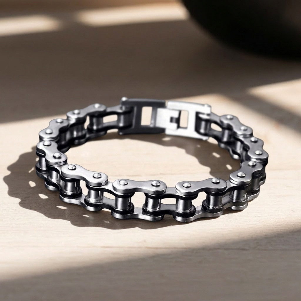 Men's Stainless Steel Motorcycle Bike Chain Bracelet Biker Jewelry Gift for him