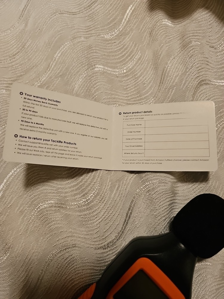 Tacklife Test Tool Series Sound Level Meter 9V Battery Model MLM02