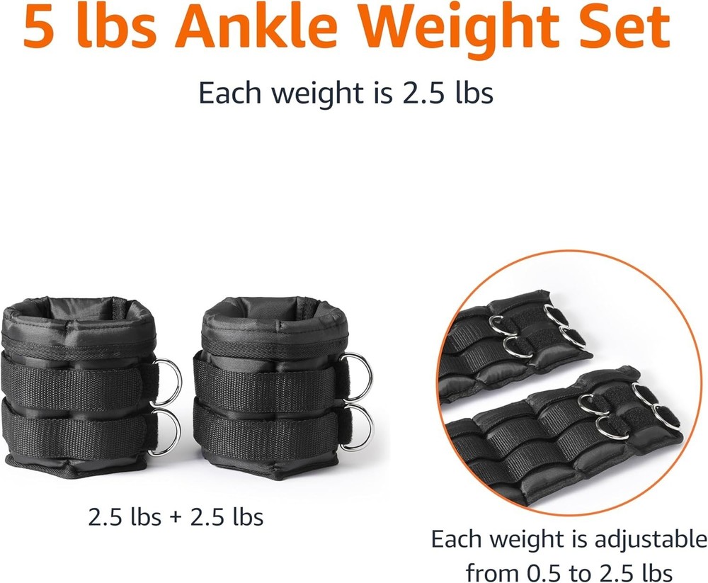 Basics Adjustable Ankle Weights