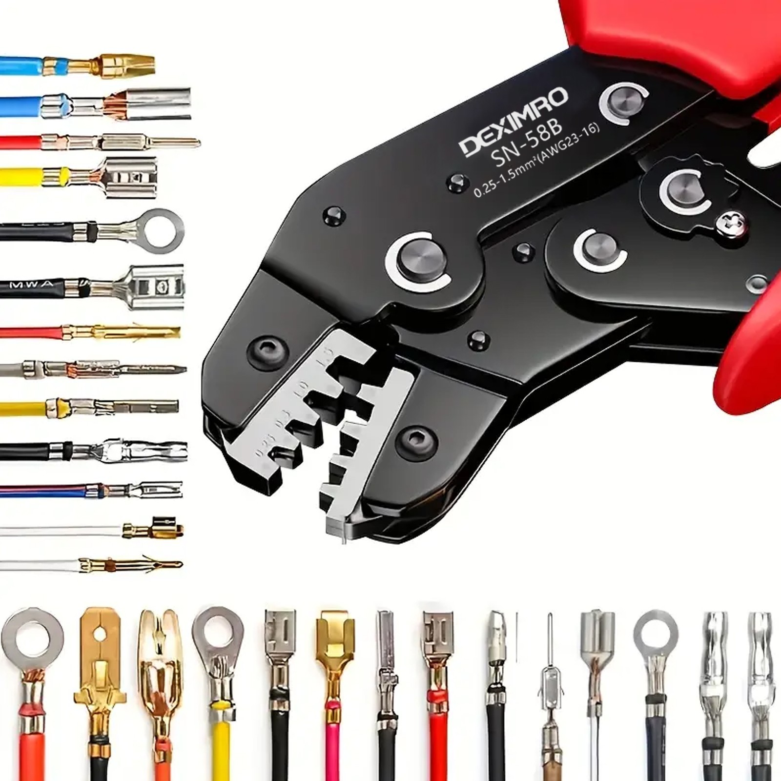 Ratchet Crimping Pliers Insulated Terminal Wire Cable Connector Crimper Tool US