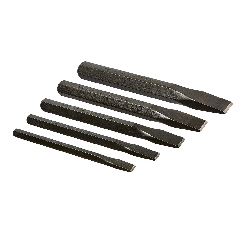 Tools 61523 Cold Chisel Set, 5-Piece, Black Oxide Finish