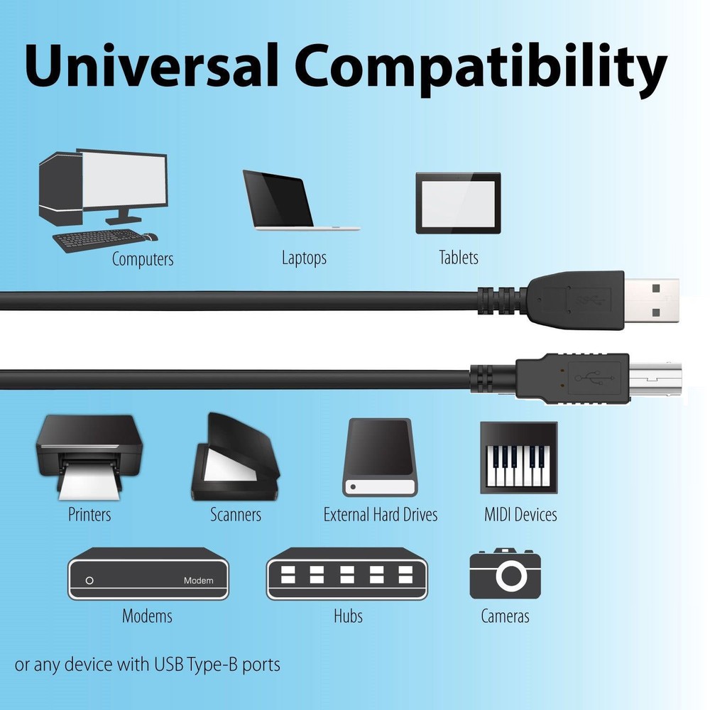 3ft USB Cable for M-Audio Pro Tools Recording Studio Fast Track Audio interface