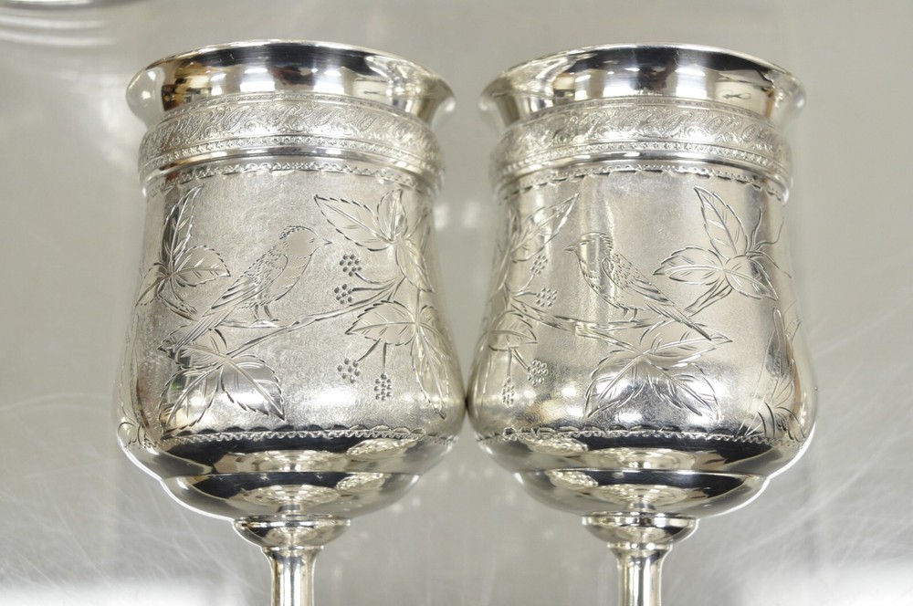 Antique Reed & Barton Victorian Silver Plated Tilting Ice Water Pitcher Set