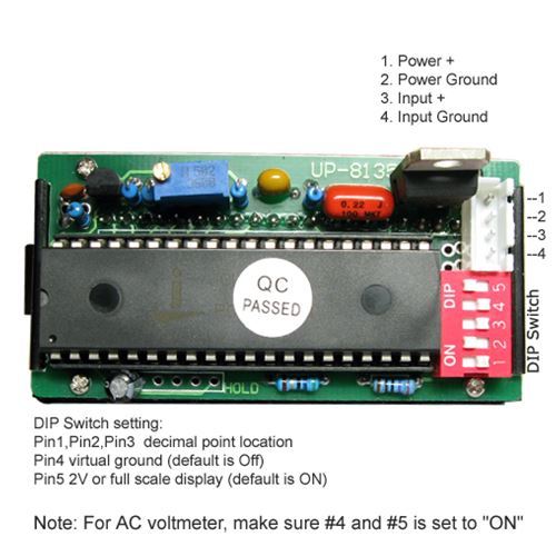DC 0-20A Blue 3 1/2 Digital LED Amp current meter ammeter panel meter