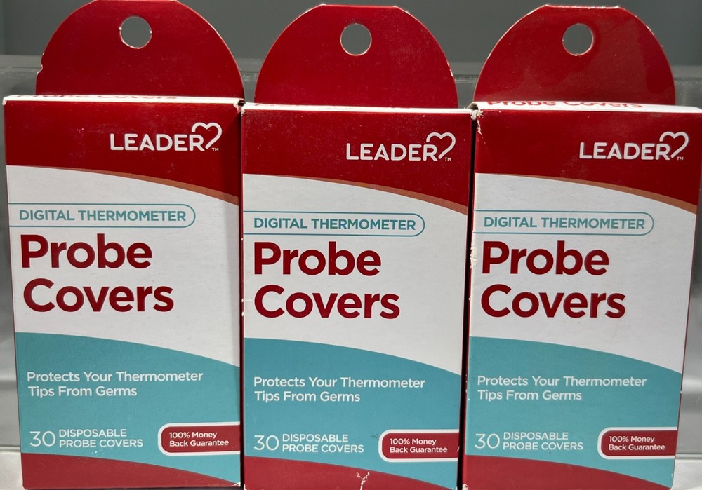 (3 PACK) Leader Digital Thermometer Probe Covers, 30 Probe Covers