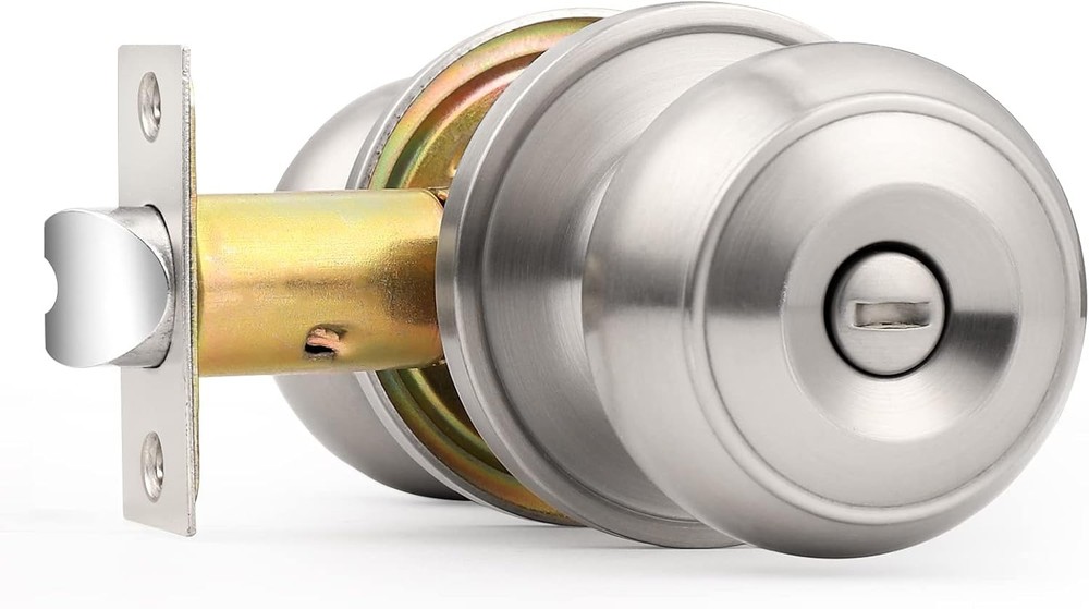 Probrico Privacy Door Knobs Brushed Nickel Finish, 1 Pack,