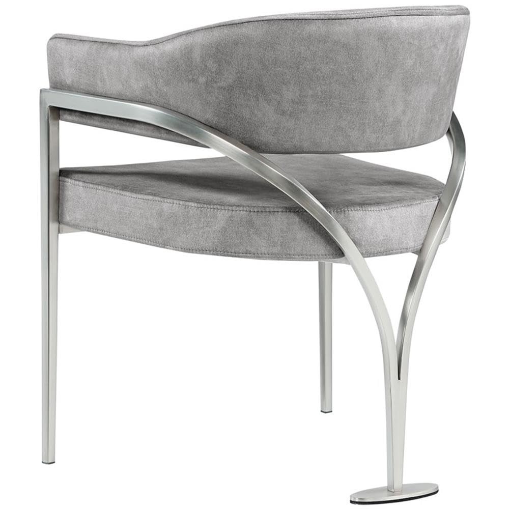 Meridian Furniture Madelyn Grey Velvet Dining Chair (Set of 2) -m