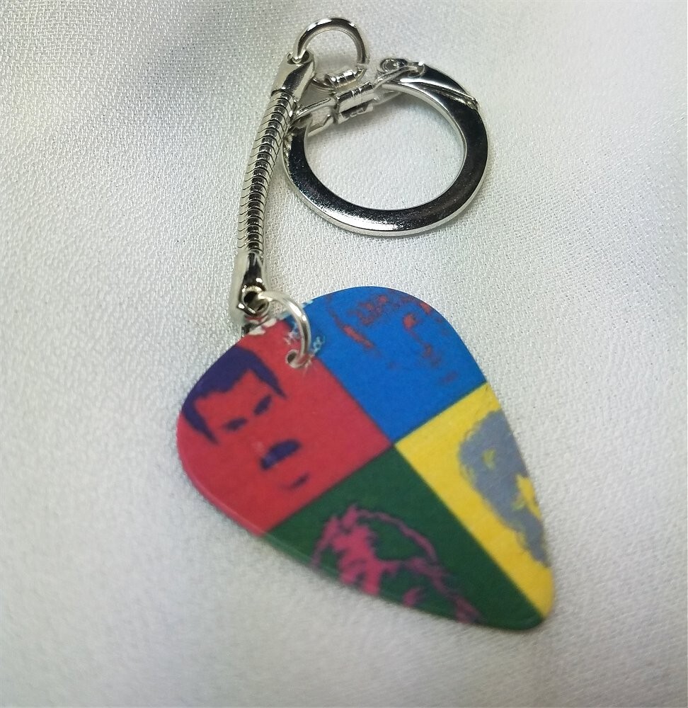 Queen Hot Space Guitar Pick Keychain
