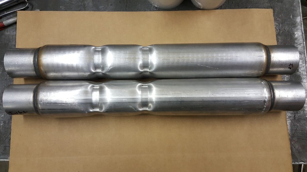 1 PAIR 18" Chambered Muffler 2.5" High Performance