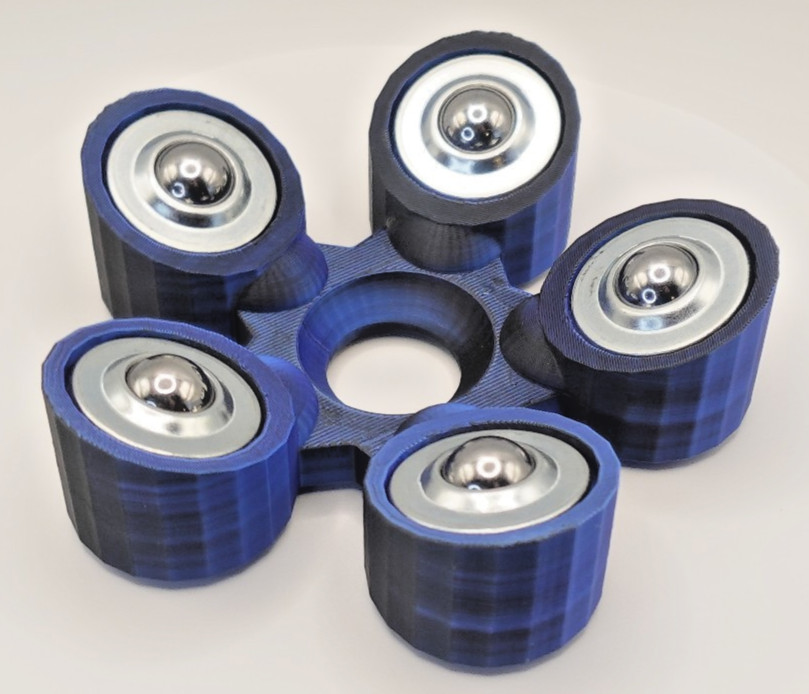 Bowling Ball Spinner Cup - Black And Blue