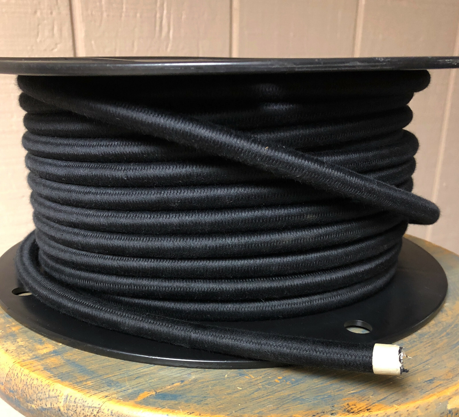 14 Gauge Cloth Covered 3-Wire Cord, Black Color- Electrical Power Cable Per Foot