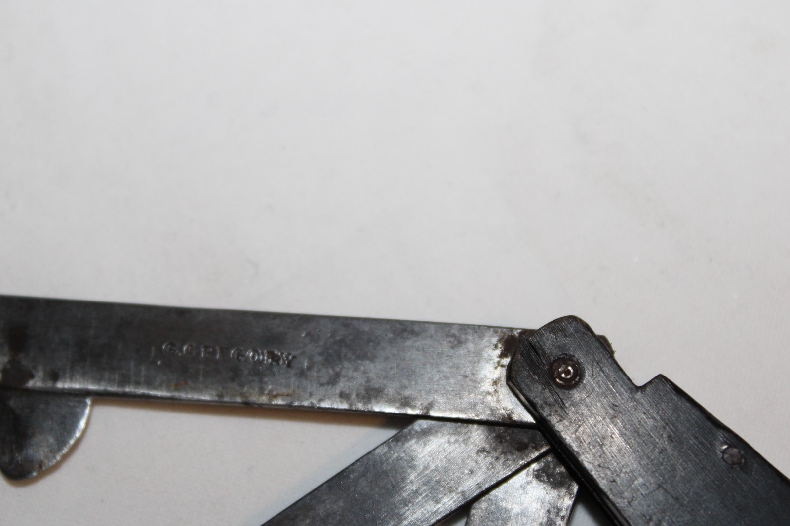 Antique 3 Blade Blood Letting Fleam Tool Marked G. Gregory