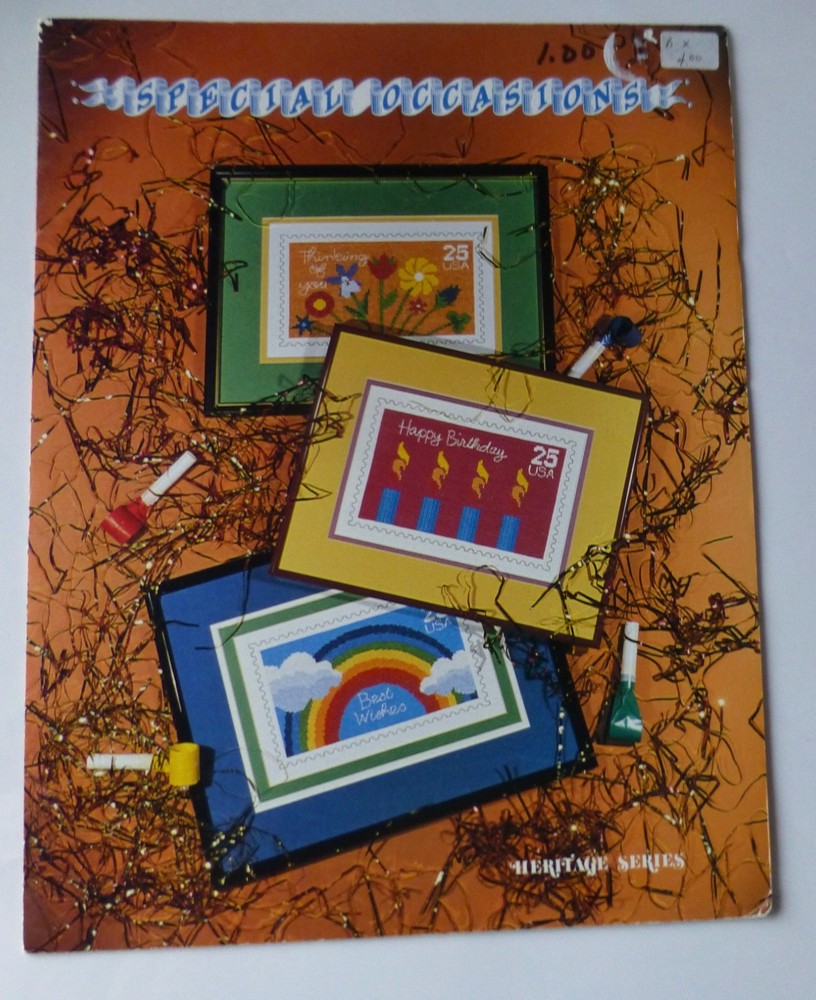 USPS Postage Stamp Cross Stitch Patterns 1992 Special Occasions