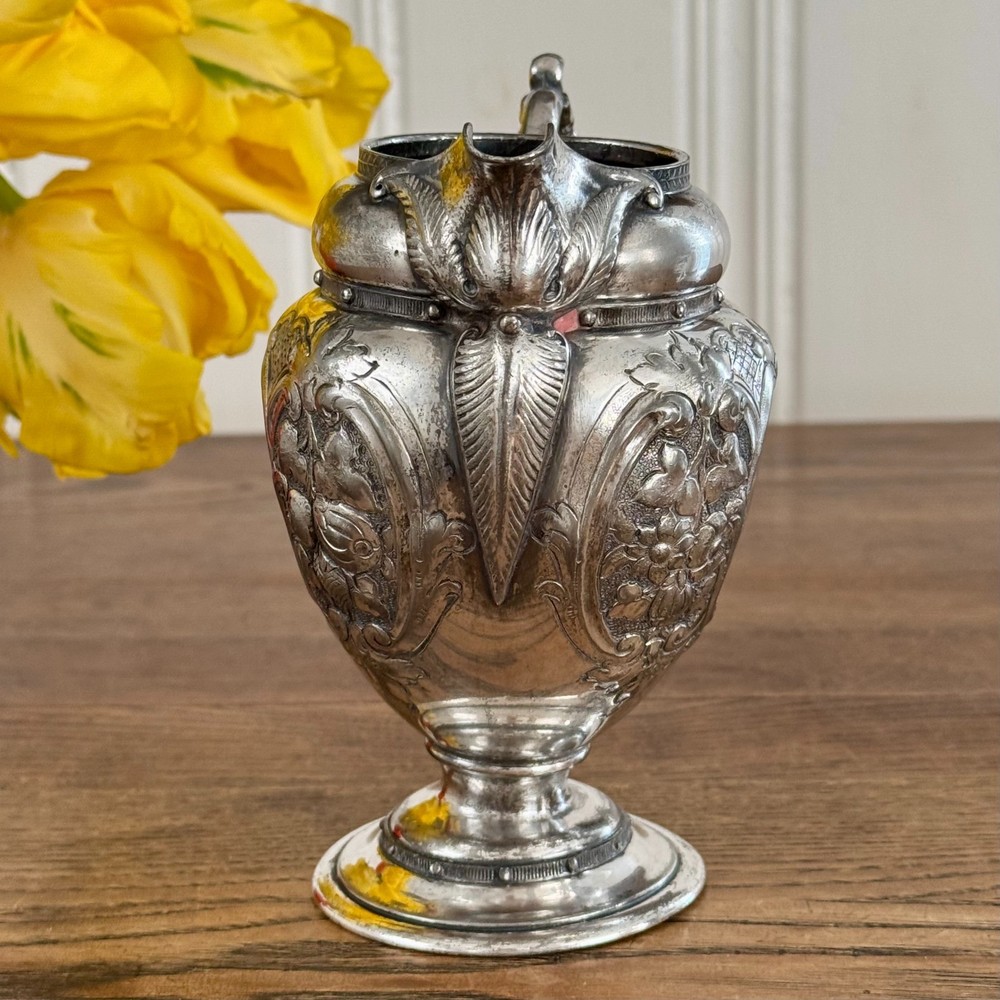 Silver Plate Engraved Creamer
