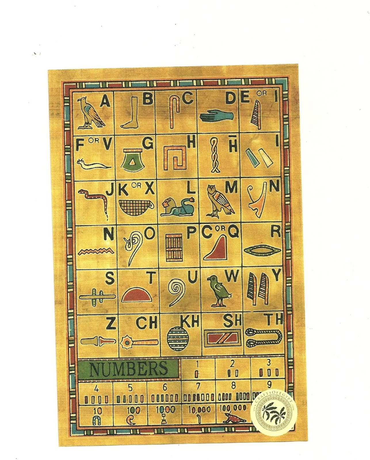 Egyptian Papyrus Blank Paper Set of 10 Sheets for Art Projects Scrapbooking A...