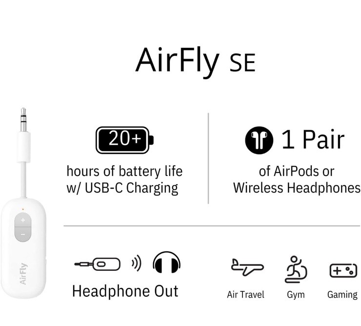 Airfly SE Twelve South Emitter / Receiver Bluetooth Jack 3.5mm