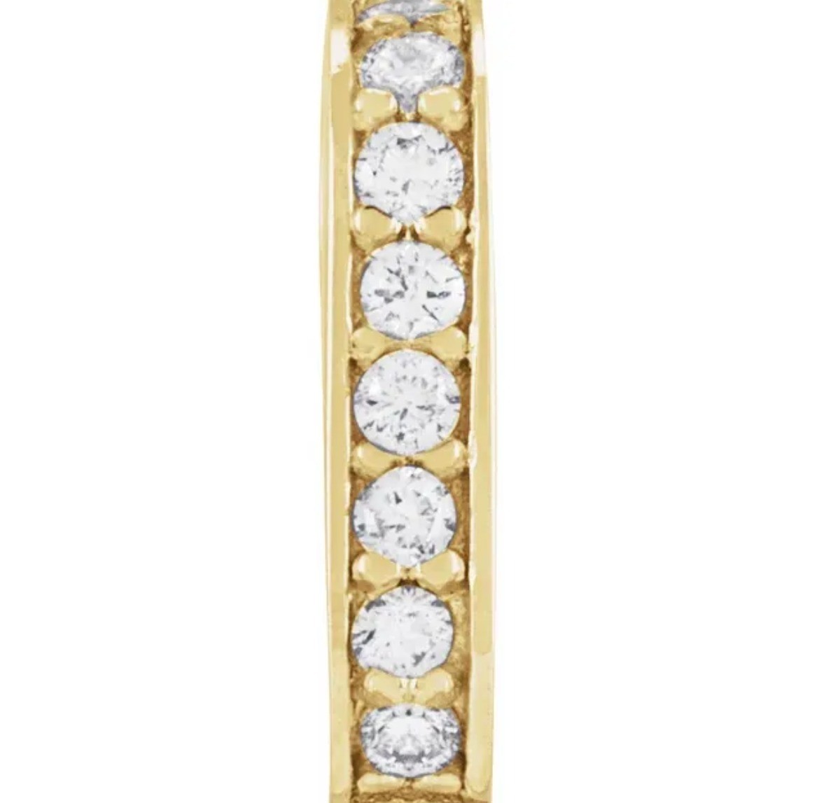 10mm OD 3mm ID 14k Diamond Yellow Gold Mini Charm Hinged Bail Enhancer Pendant