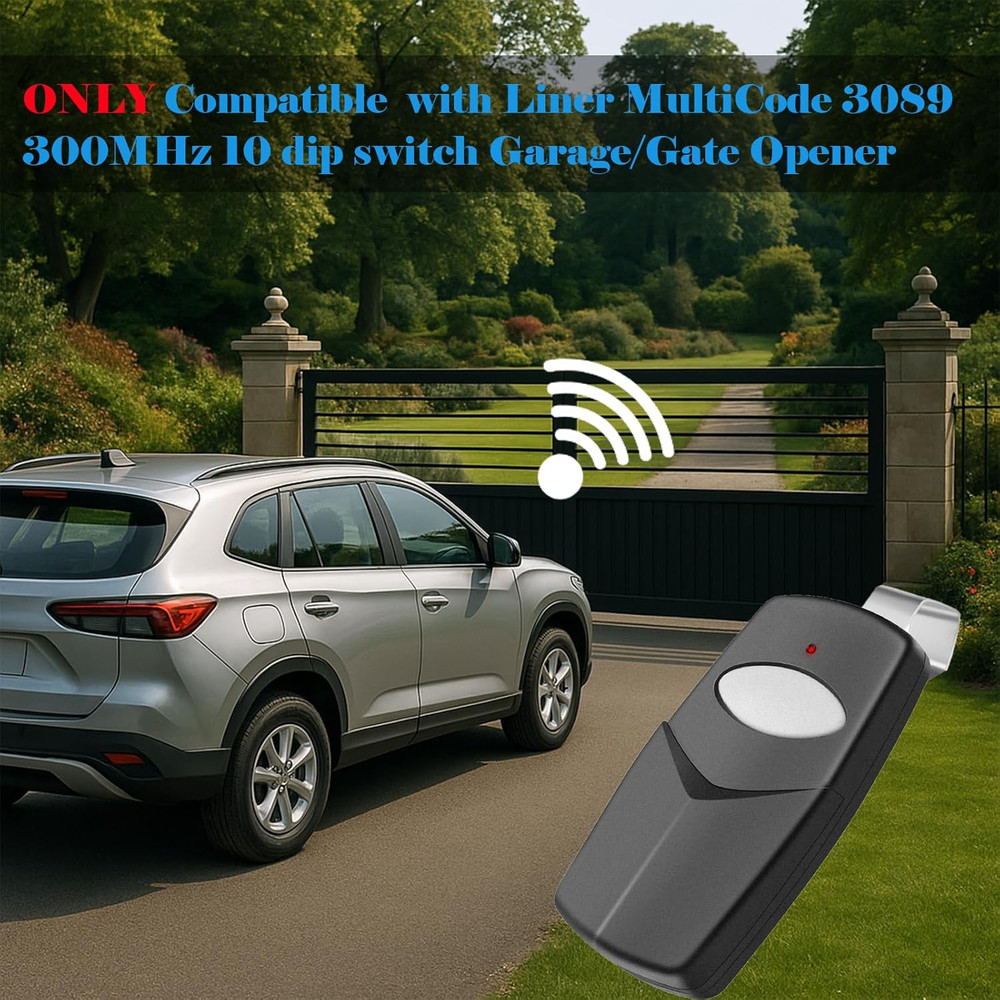 2 for 10 Pin Multicode Gate Door Opener Remote Control,10 Dip Switch,Compatible
