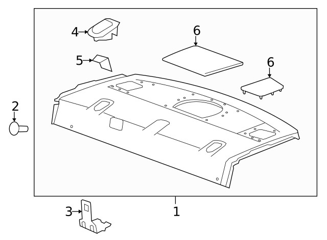 Genuine GM Ebony Rear Window Panel Trim 20960724