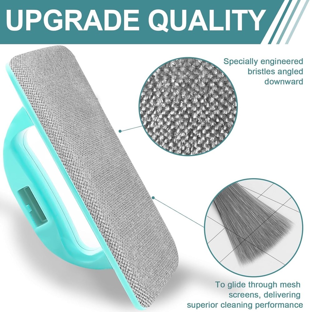 Window Screen Cleaner & Track Cleaning Kit - Detachable Window Cleaner, Mesh ...