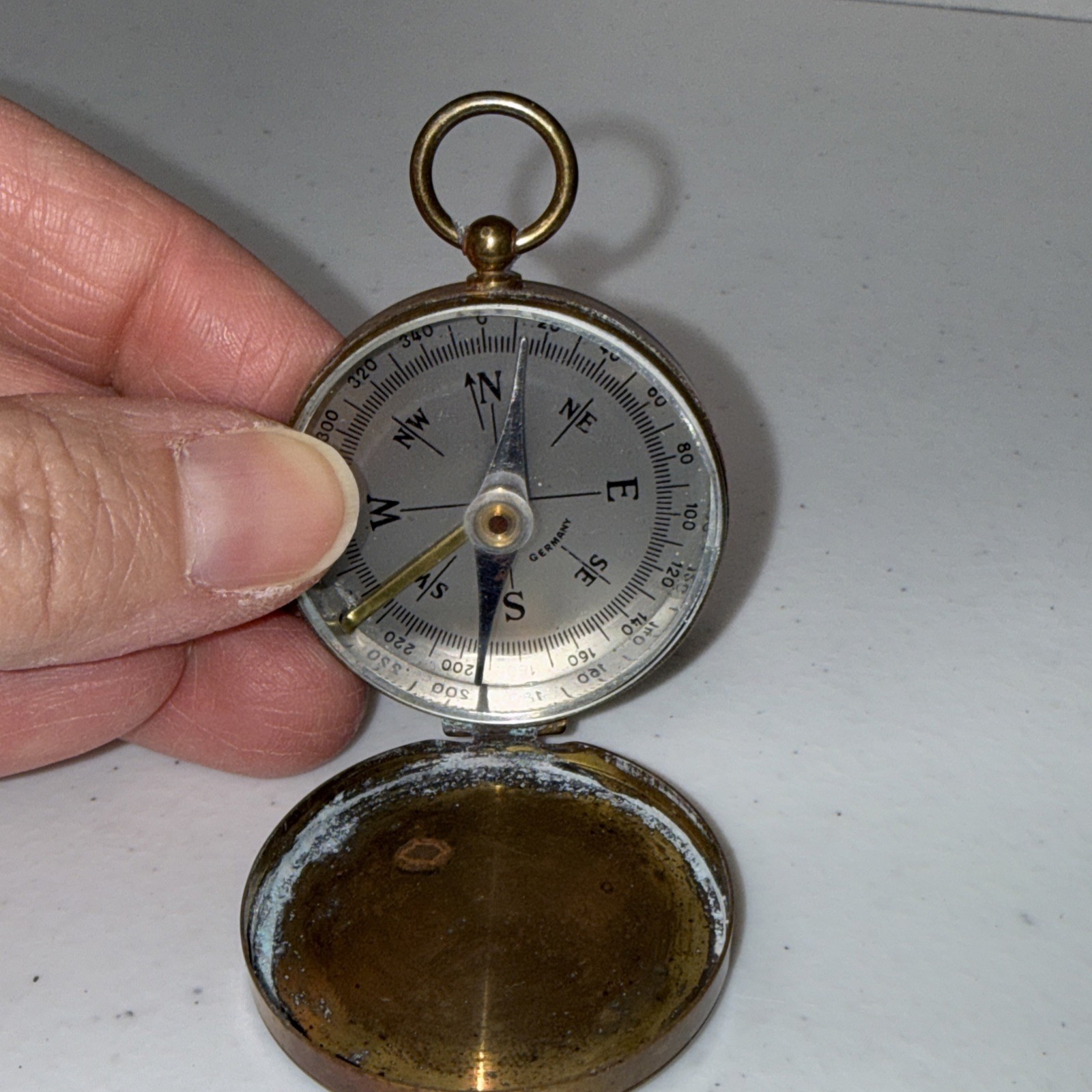 Vintage German Compass Brass Pocket Military Army