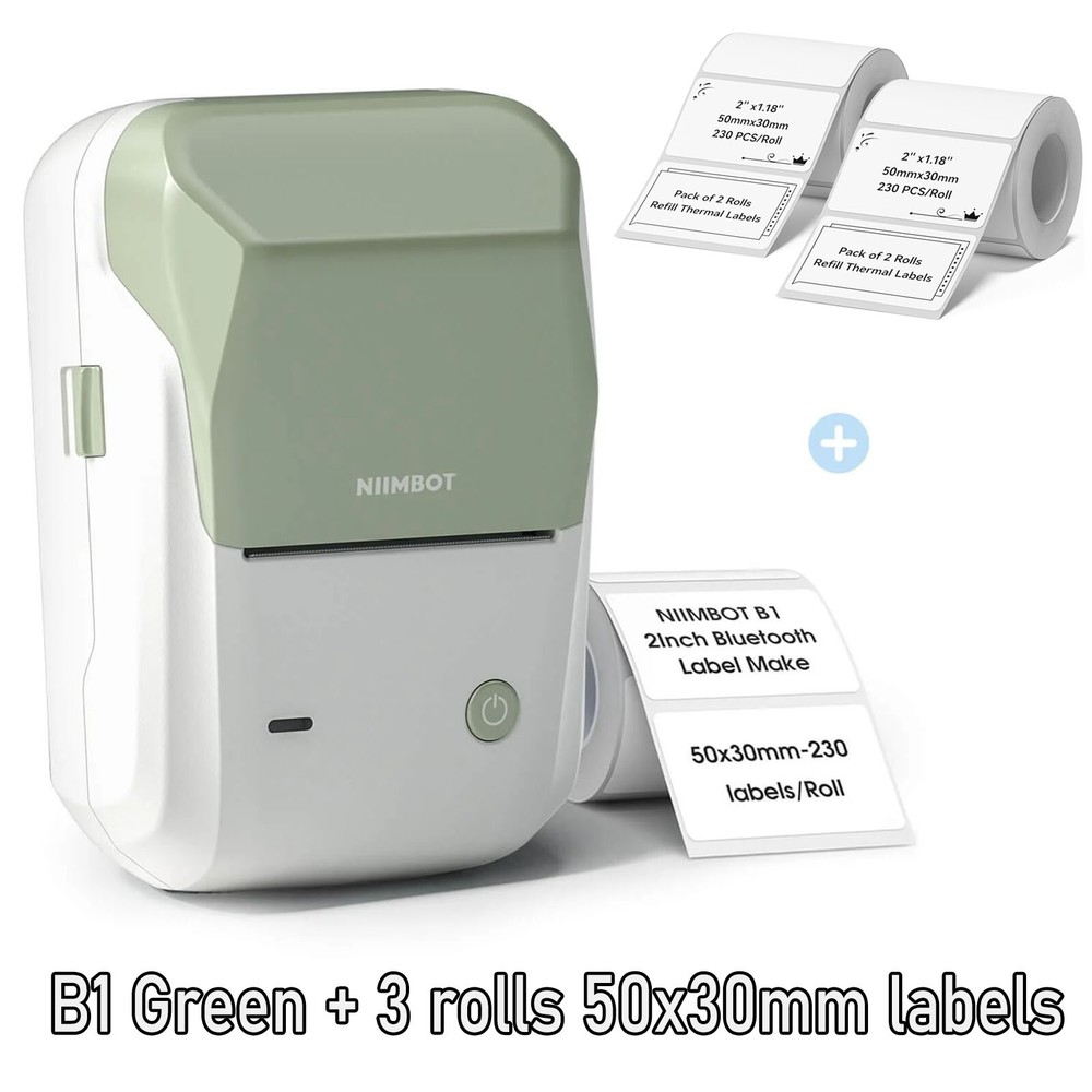NIIMBOT B1 Bluetooth Label Maker with 3 roll Tapes Portable Thermal Printer