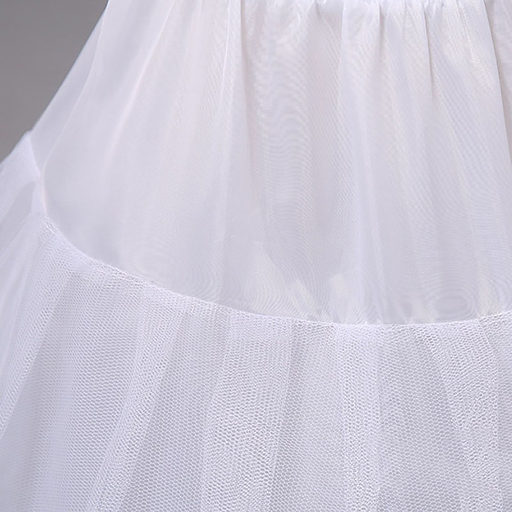 Wedding Crinoline Petticoat with Stiff Tulle 3-Hoop Steel Frame for Full Skirt