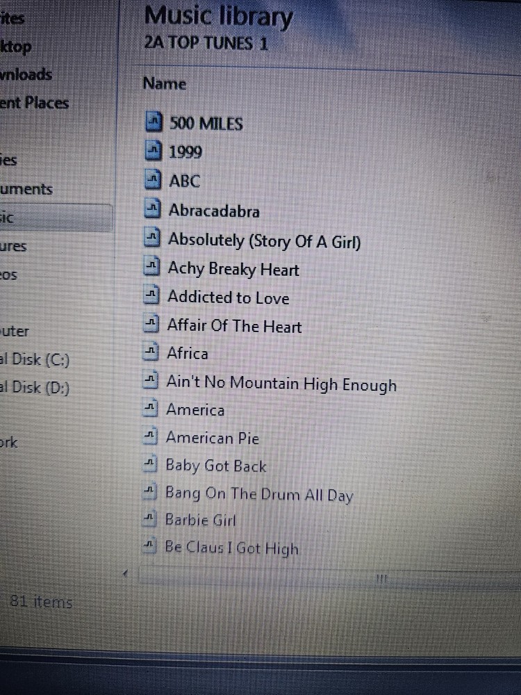 MUSIC BINGO SYSTEM ON EVERYTHING ON A USB FLASH DRIVE