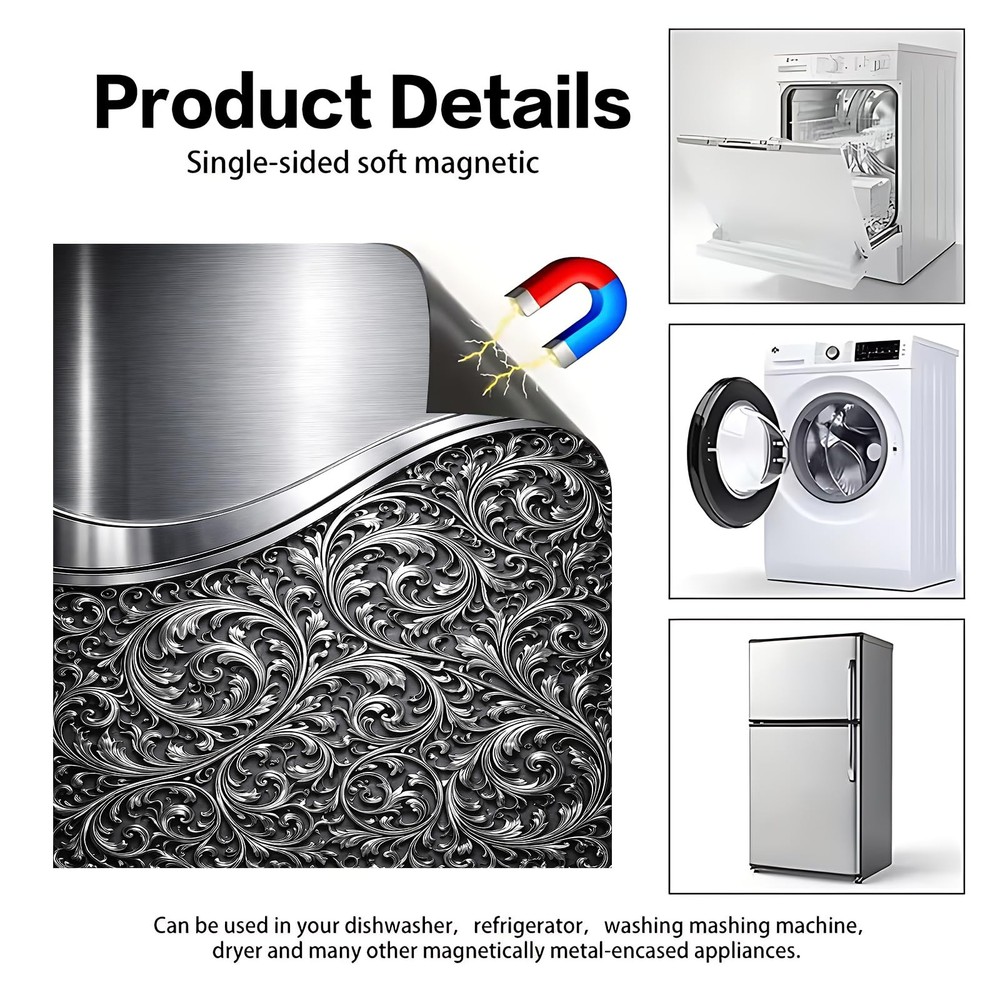 Metal Embossed Cloud Pattern Magnetic Dishwasher Sticker, Creative Kitchen De...