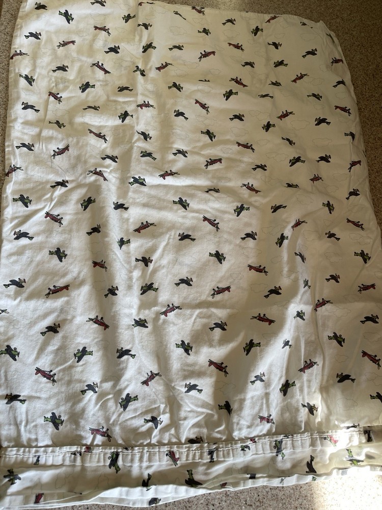 Eddie Bauer Airplane Pattern Pillow Case Twin Size