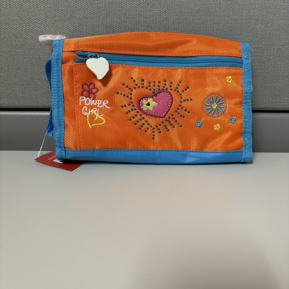Vintage Y2K Pencil Pouch Orange NWT
