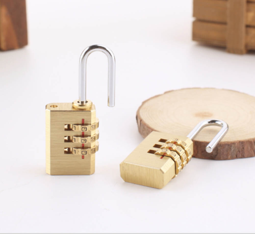 2pcs Digits Number Padlock Brass Combination Lock Password Lock Password Code