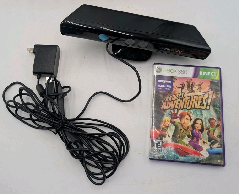 Official Microsoft Xbox 360 Kinect Motion Sensor Bar w/ Kinect Adventures Game