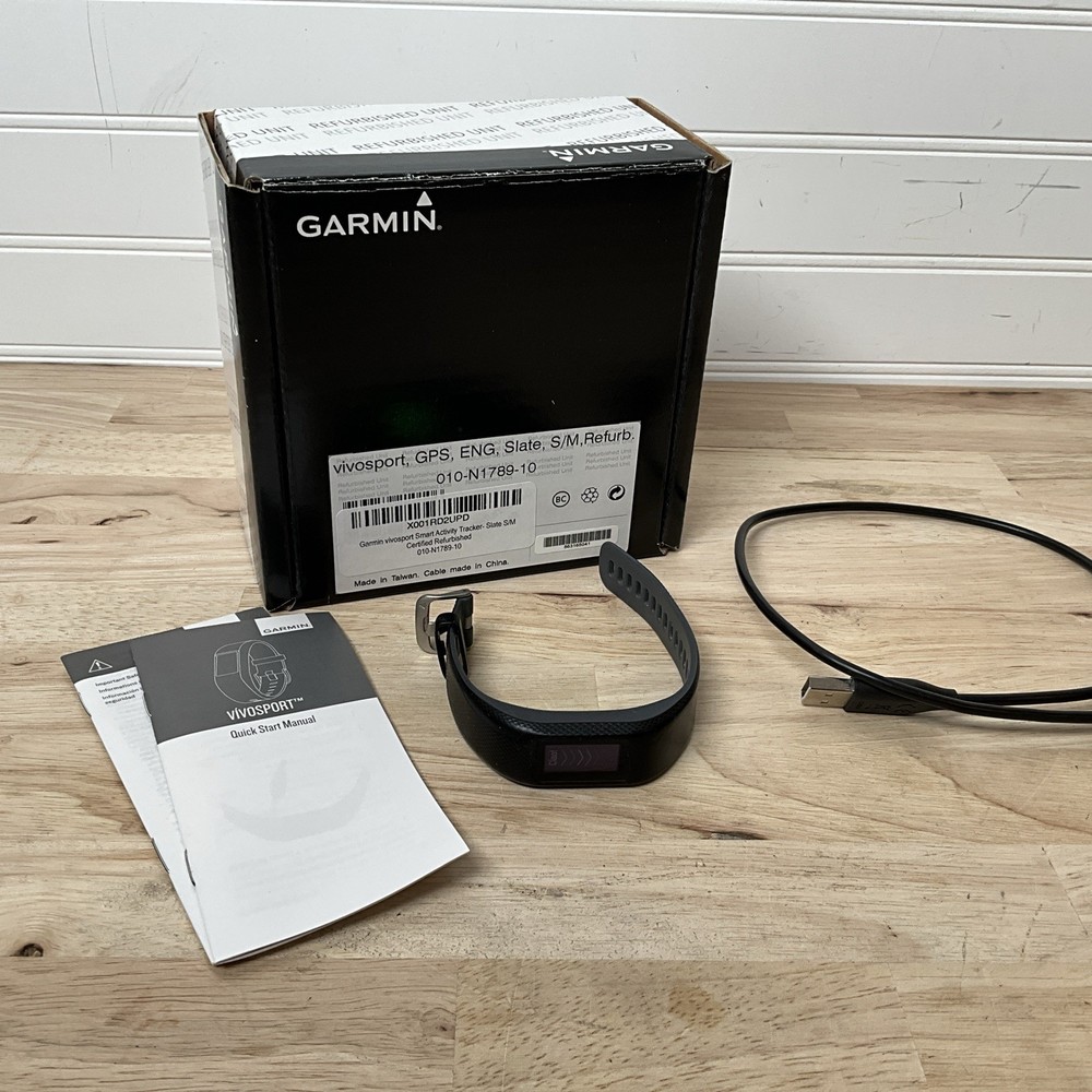 Garmin Vivosport Slate Smart Activity Tracker - Small/Medium - Tested