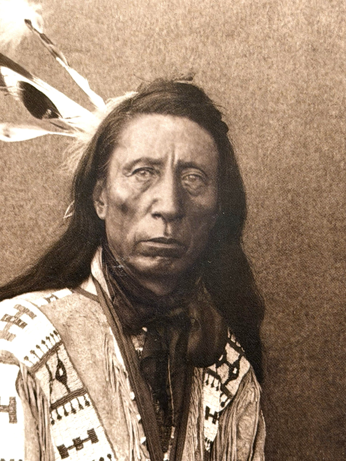 Vintage Native American Indian Portrait of Jack Red Cloud Chief of Oglala Sioux