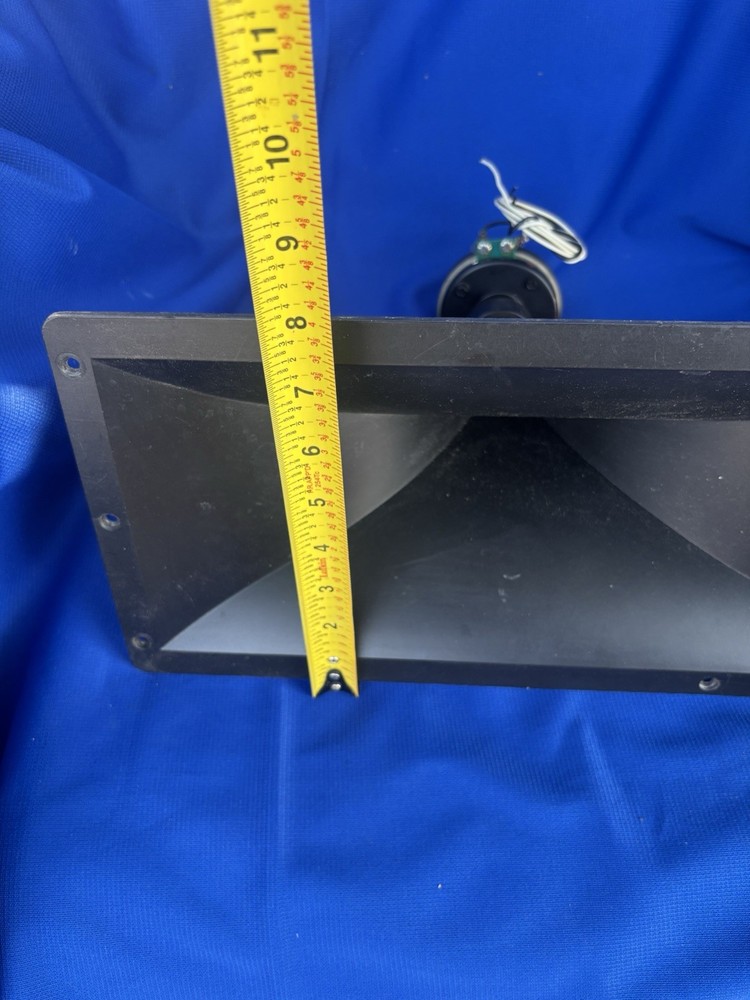 Vintage Rectangular Speaker Horn Driver 14x8 Inch Component Black
