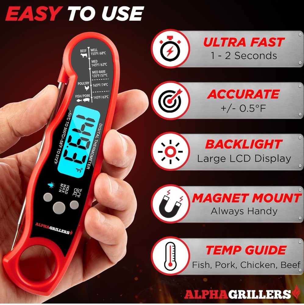 Dads BBQ Instant Read Kitchen Gadgets Digital Grill Meat Thermometer Electronic