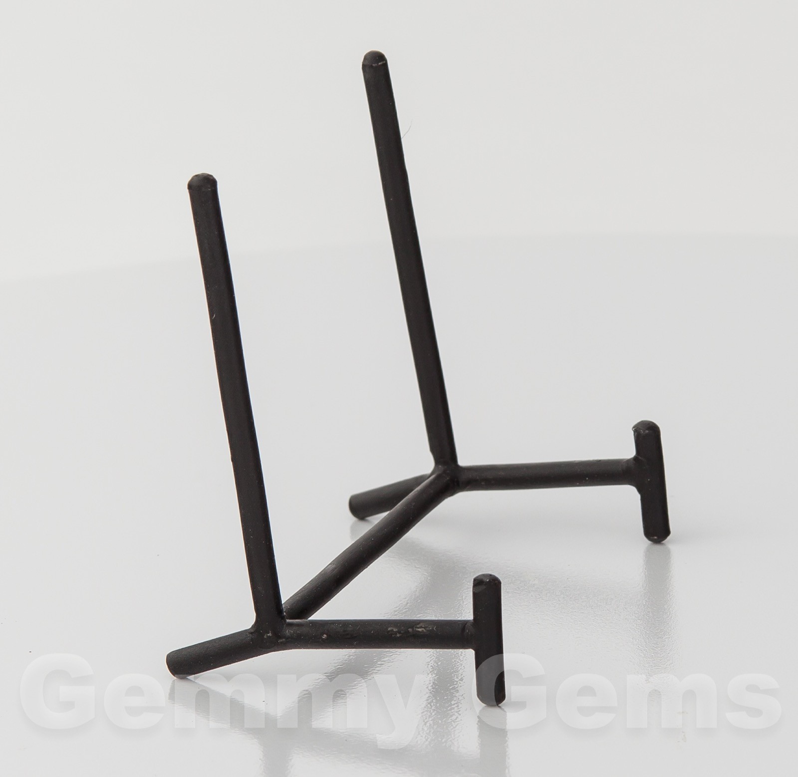 112S Small Black Iron Metal Slab Stand Decorative Display Slice Plate Crystal