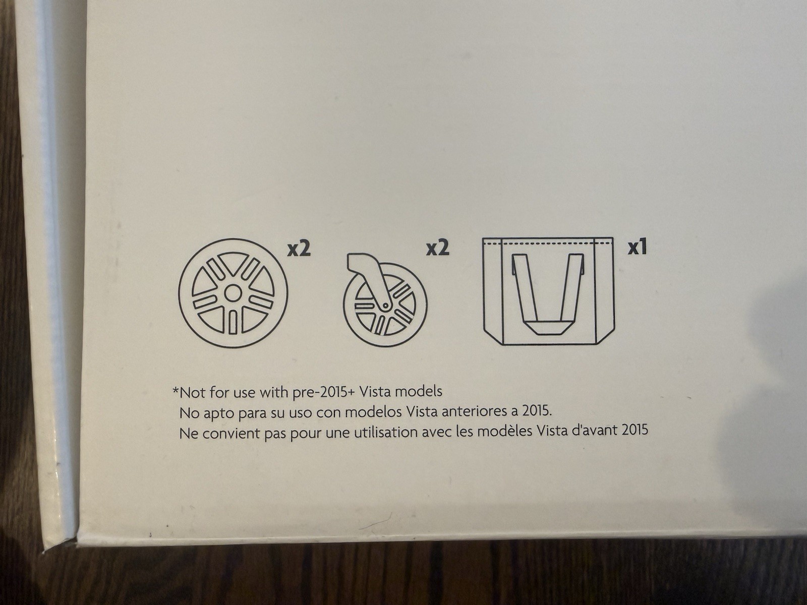 2 Rear Wheels Only UPPABaby Vista Stroller All-Terrain Wheels Easy Attach Wheels