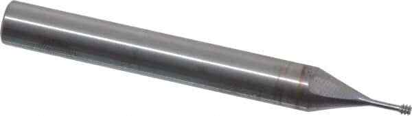 Vargus #2-56, #3-56 Thread, 1/4" Shank Diam, Bright Coating, Solid Carbide St...