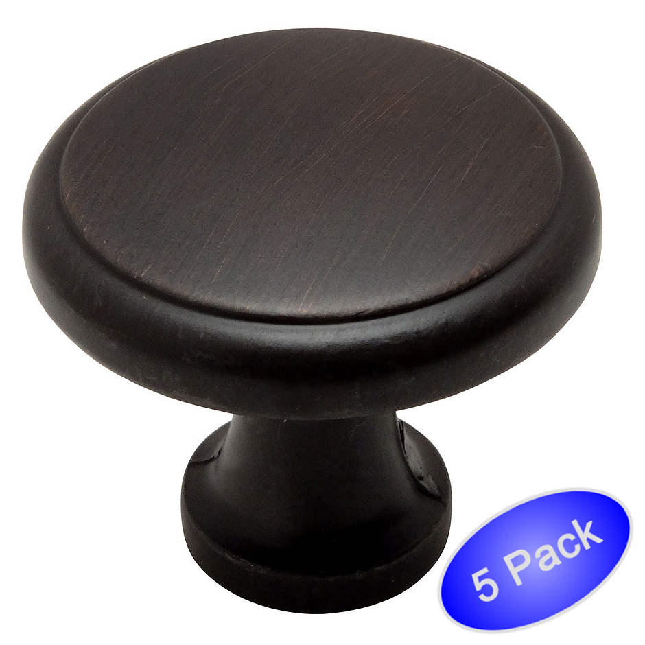 *5 Pack* Cosmas Oil Rubbed Bronze Cabinet Knobs #9985ORB