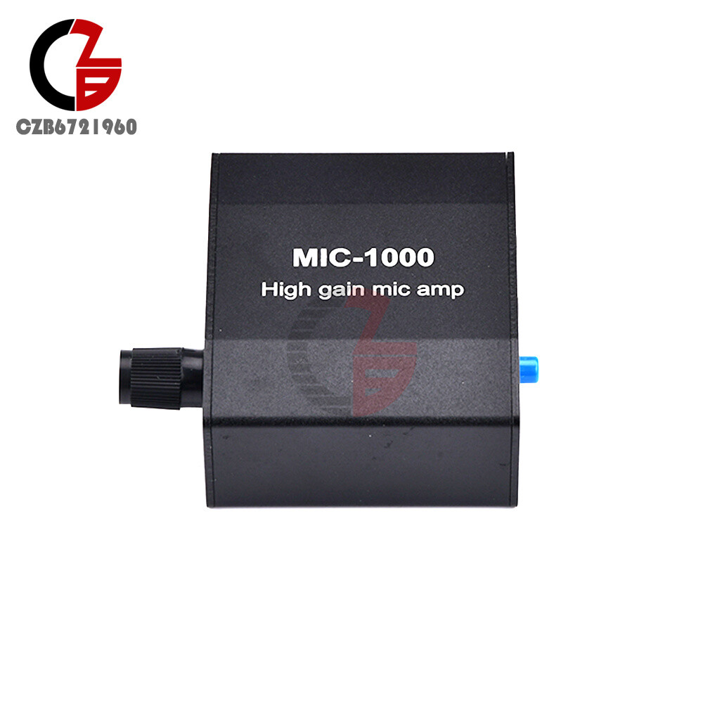 Microphone Amplifier Audio Amp High Gain 1000 Times Amplification Accessory Kit