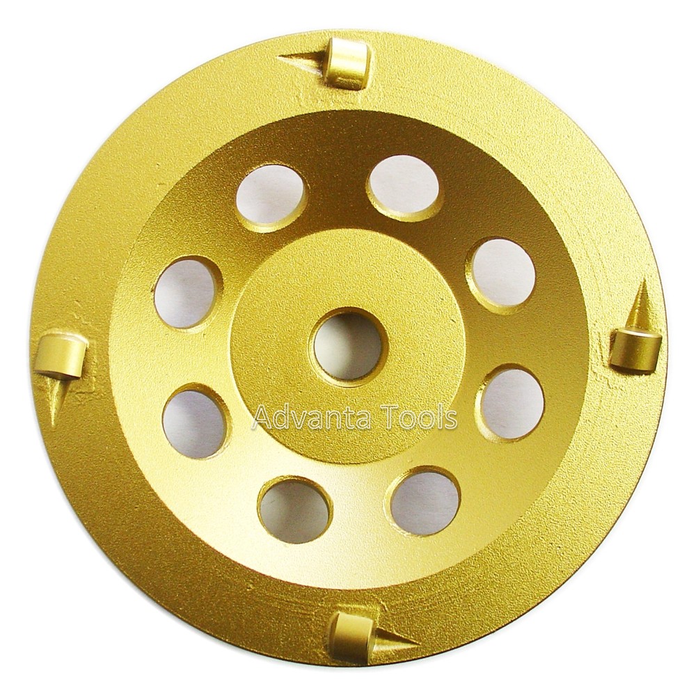 5” PCD Cup Wheel - Quarter Round 4-Segment with 5/8"-11 Arbor