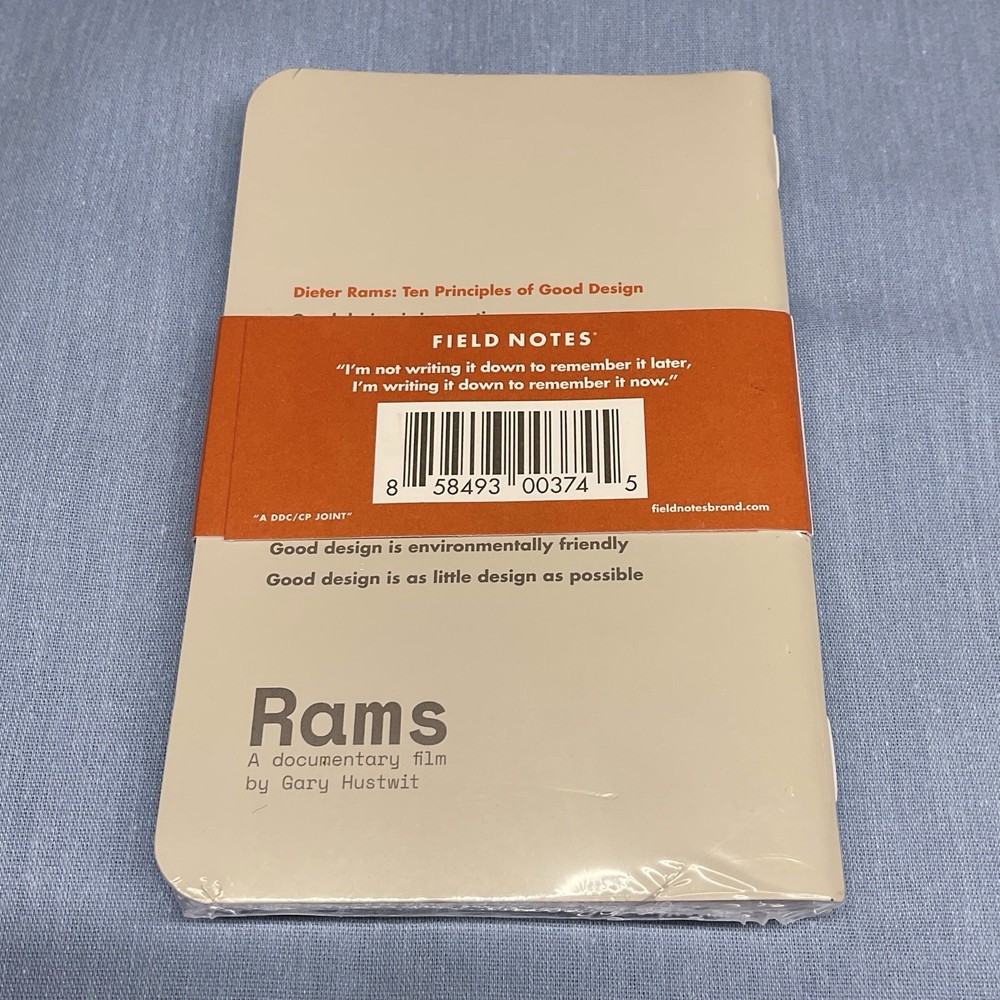 Field Notes Dieter Rams Sealed 3-Pack
